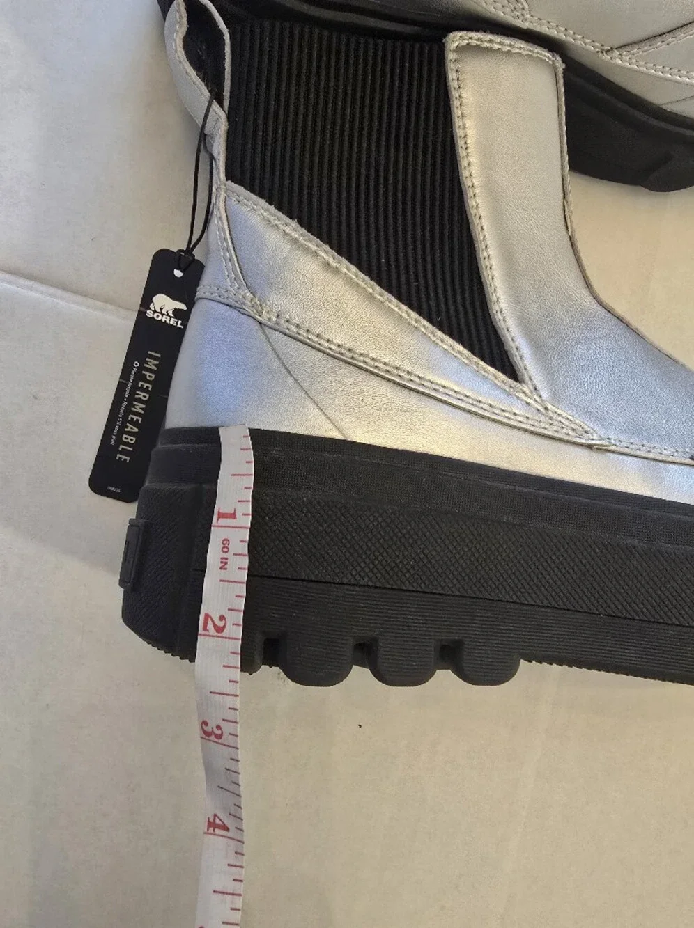 Sorel Caribou X Waterproof Boots Size 9.5 Silver Metallic